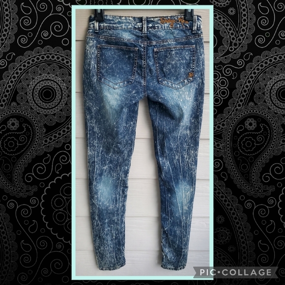 Indigo Rein Soft Stretch Acid Wash Skinny Jean Jeggings - Picture 10 of 10